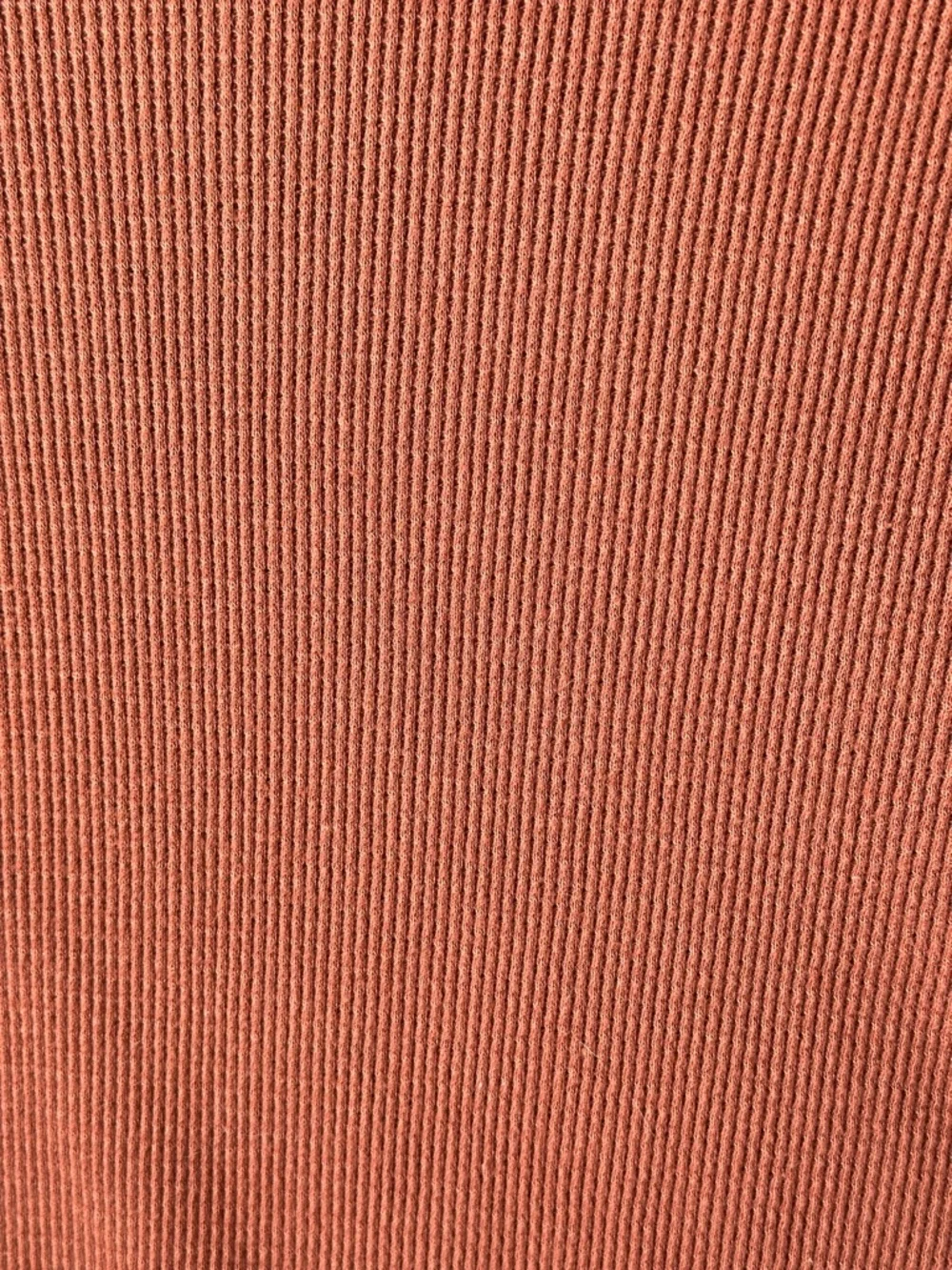 Time and Tru Women's Long-Sleeve Waffle Knit Top - Rust - Picture 3 of 4